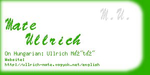 mate ullrich business card